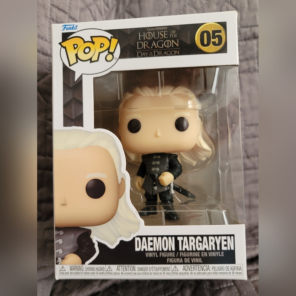 NIB-DAEMON TARGARYEN FUNKO POP! # 5- HOUSE of DRAGON with Protector